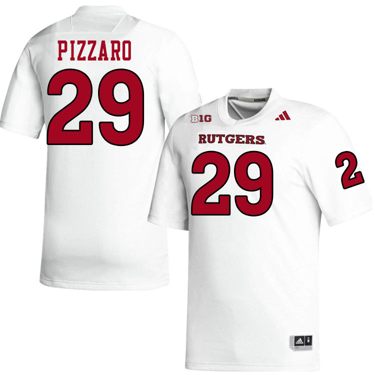 Rutgers Scarlet Knights #29 Dane Pizzaro College Football Jerseys,Uniforms-White Rutgers Scarlet Knights #29 Dane Pizzaro College Football Jerseys,Uniforms-White